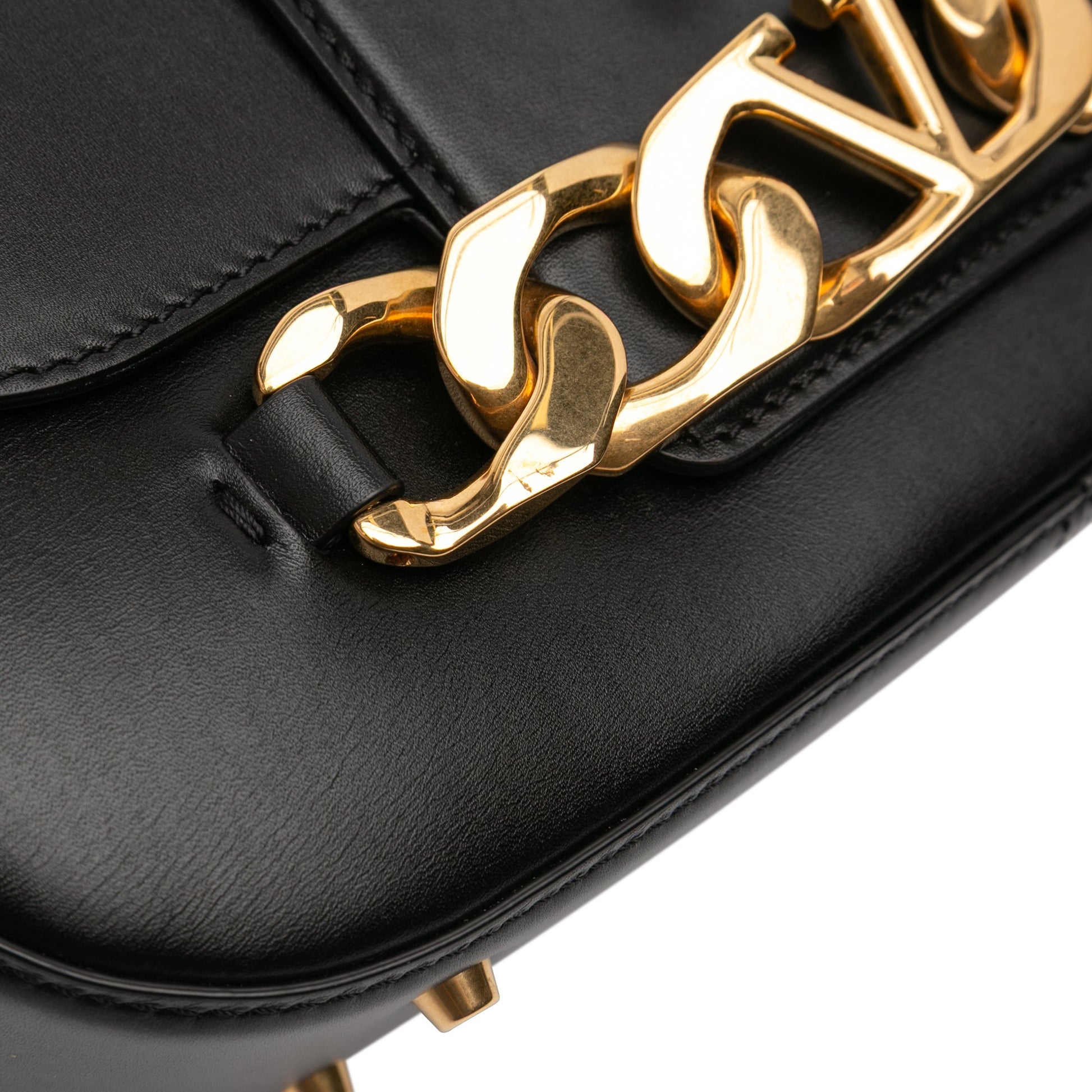 Valentino Medium Leather Vlogo Chain Shoulder Bag