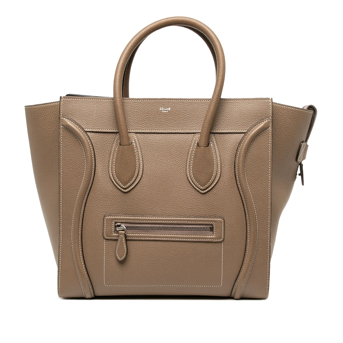 Celine Mini Calfskin Luggage Tote — Brown