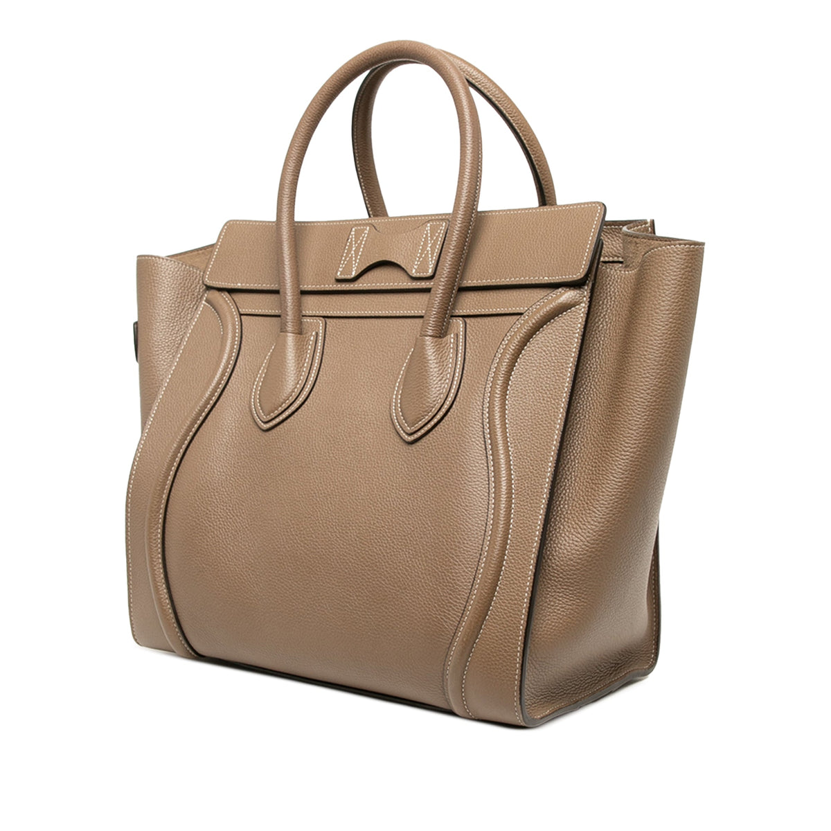 Celine Mini Calfskin Luggage Tote — Brown