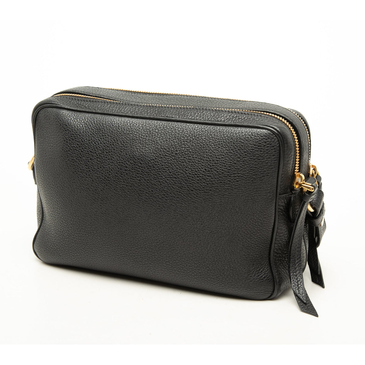 Prada Vitello Phenix Double Zip Camera Bag — Black