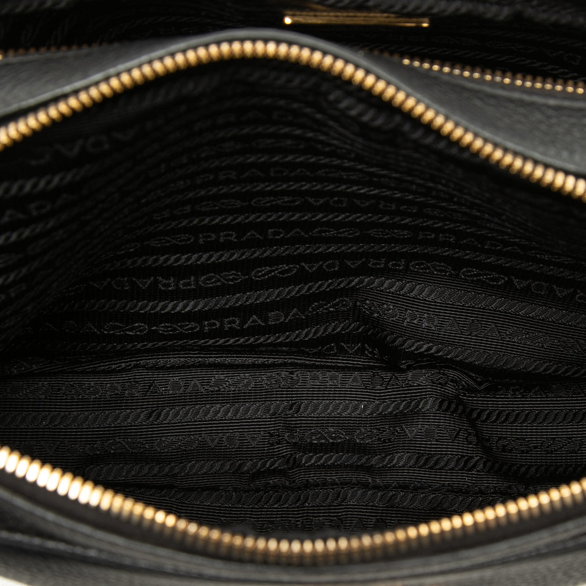 Prada Vitello Phenix Double Zip Camera Bag — Black