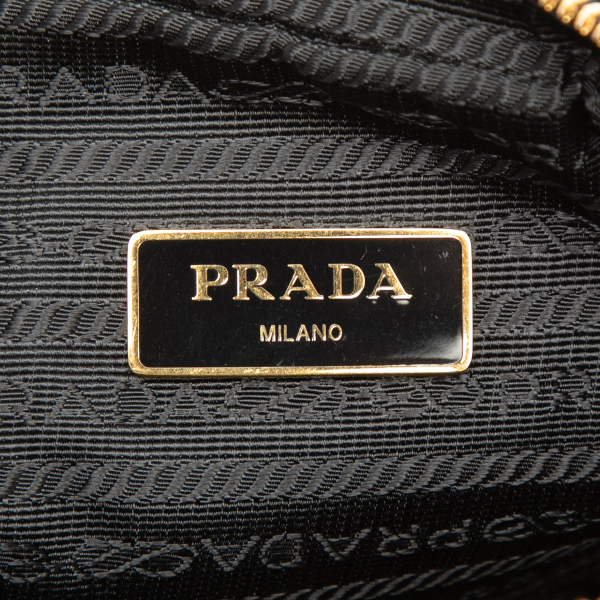 Prada Vitello Phenix Double Zip Camera Bag — Black