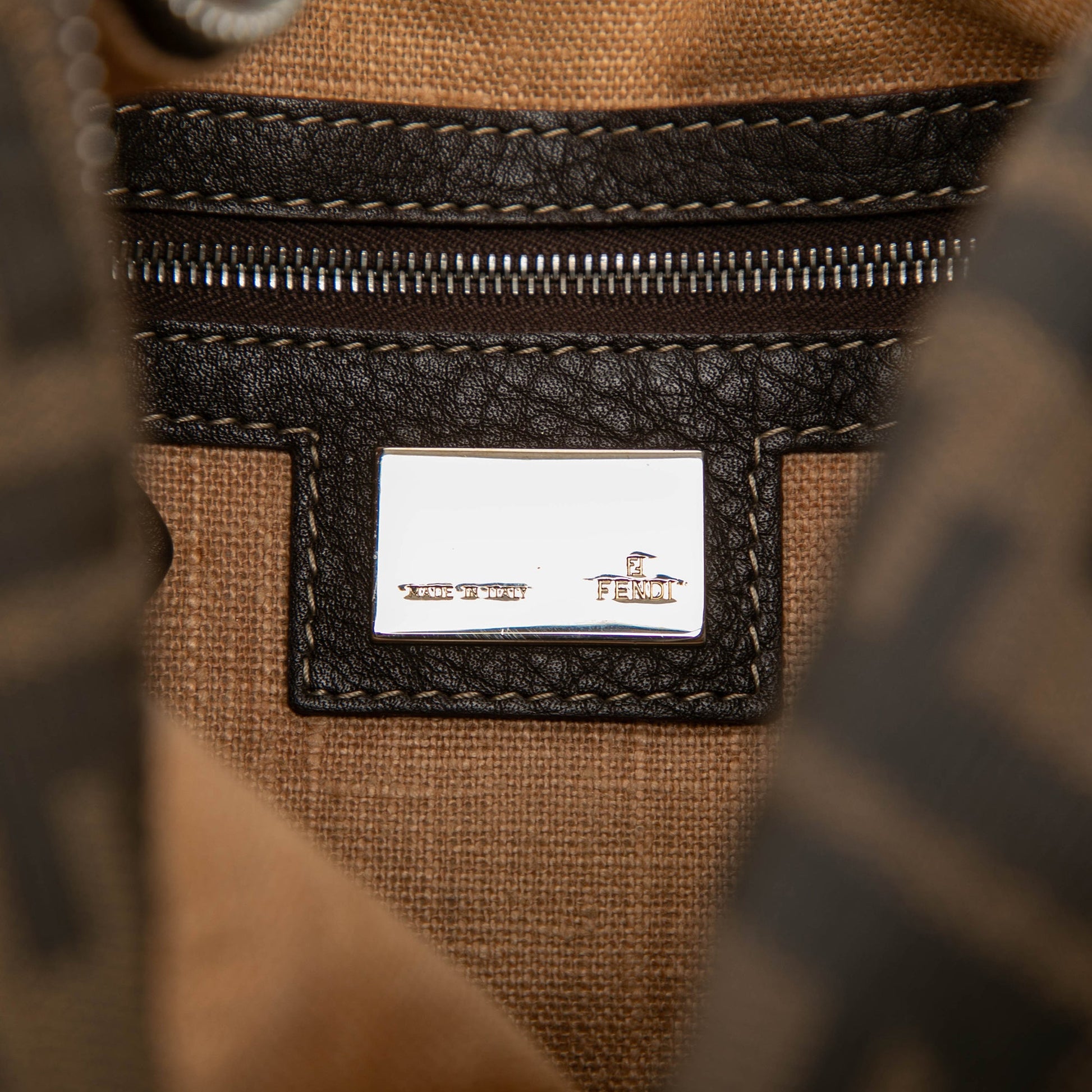 Fendi Zucca Canvas Selleria Crossbody