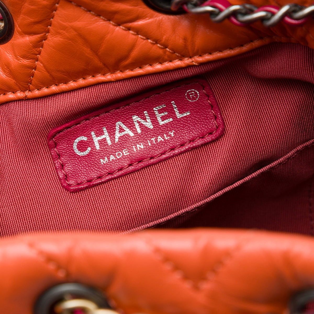 Chanel Small Bicolor Chevron Aged Calfskin Gabrielle Backpack