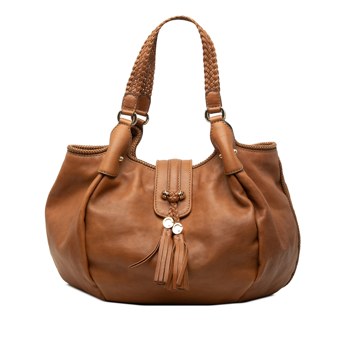 Gucci Calfskin Marrakech Tote — Brown