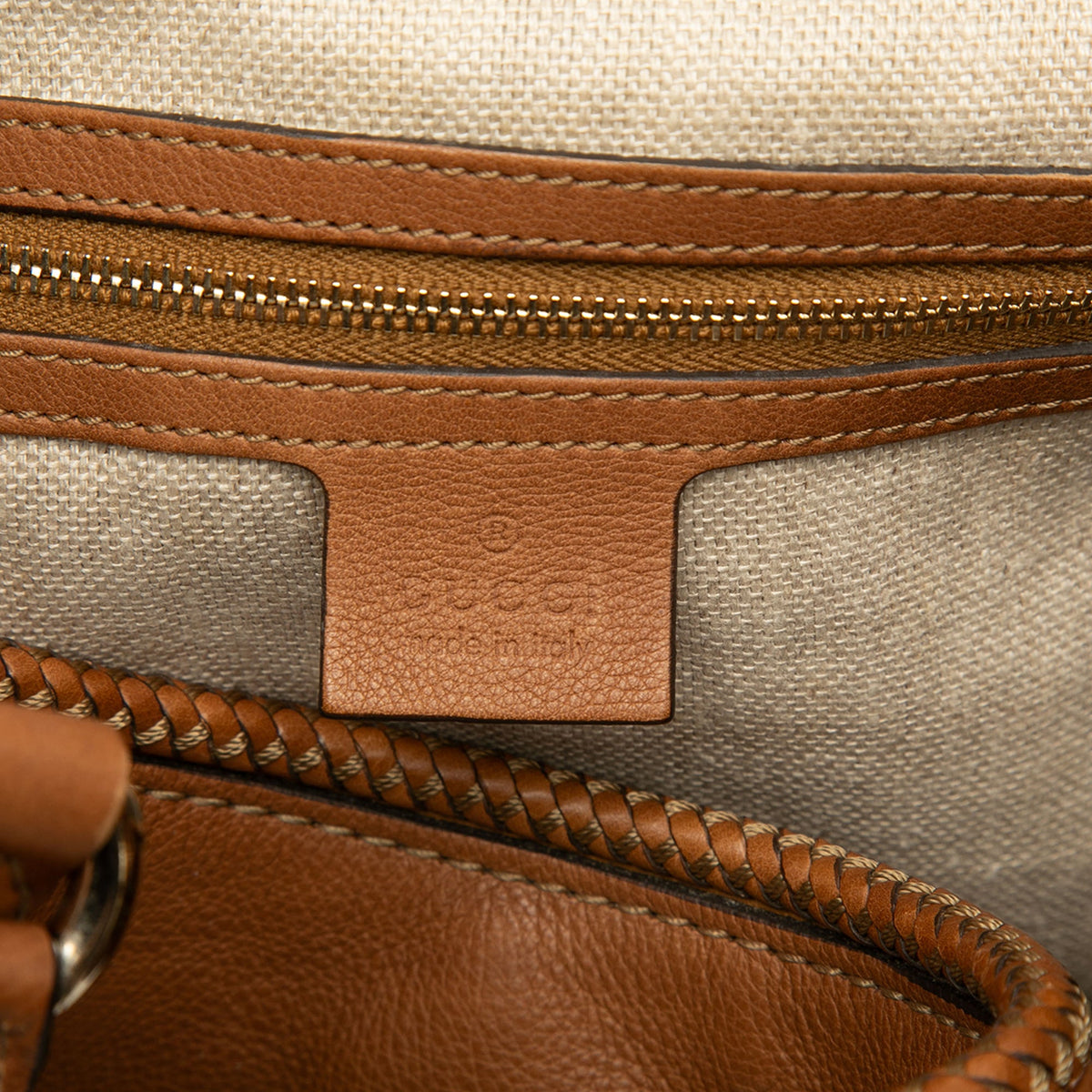Gucci Calfskin Marrakech Tote — Brown