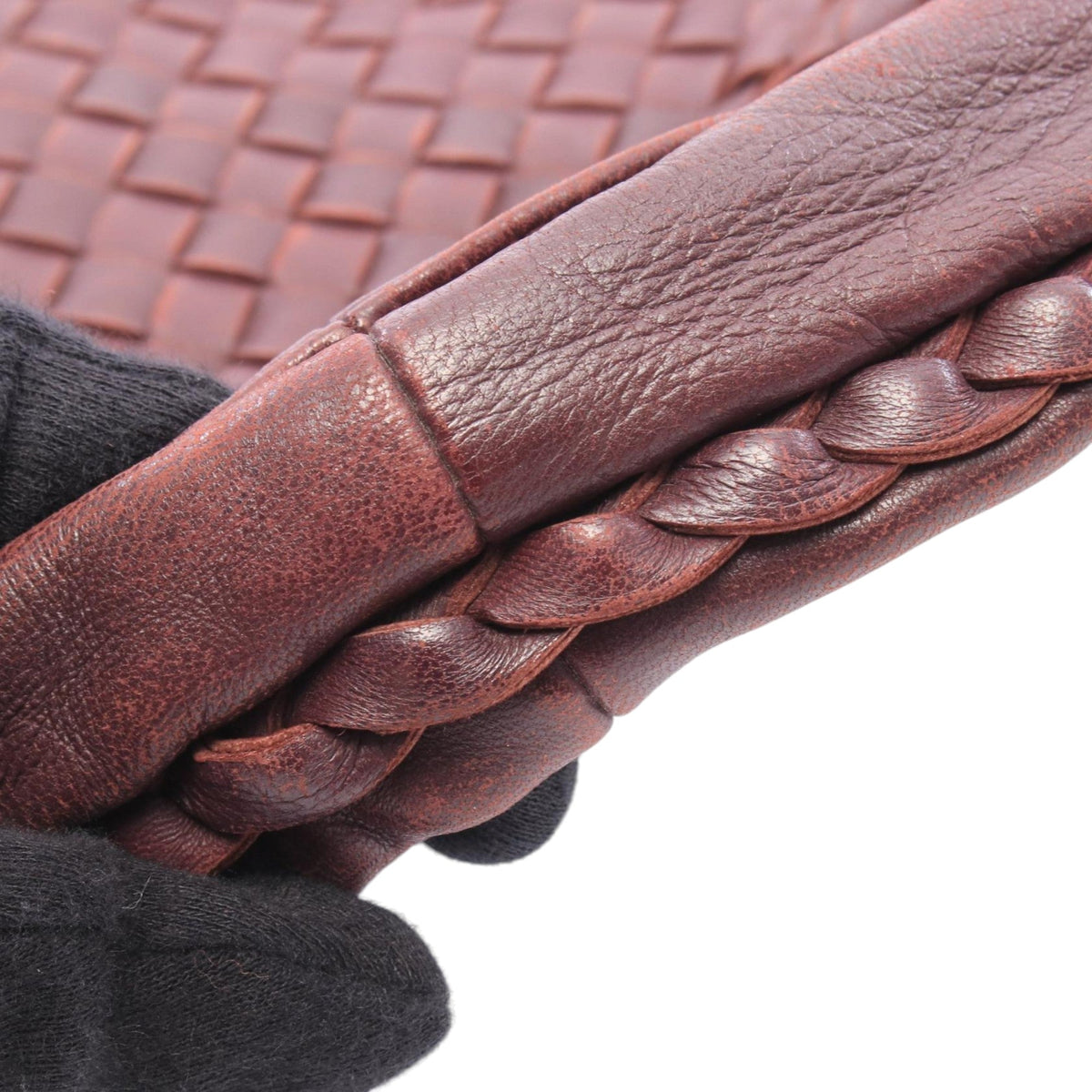 Bottega Veneta Medium Nappa Intrecciato Veneta Hobo — Red