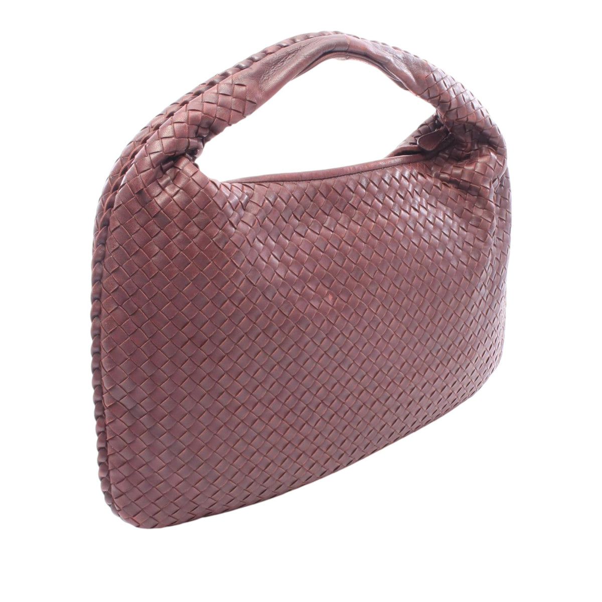 Bottega Veneta Medium Nappa Intrecciato Veneta Hobo — Red
