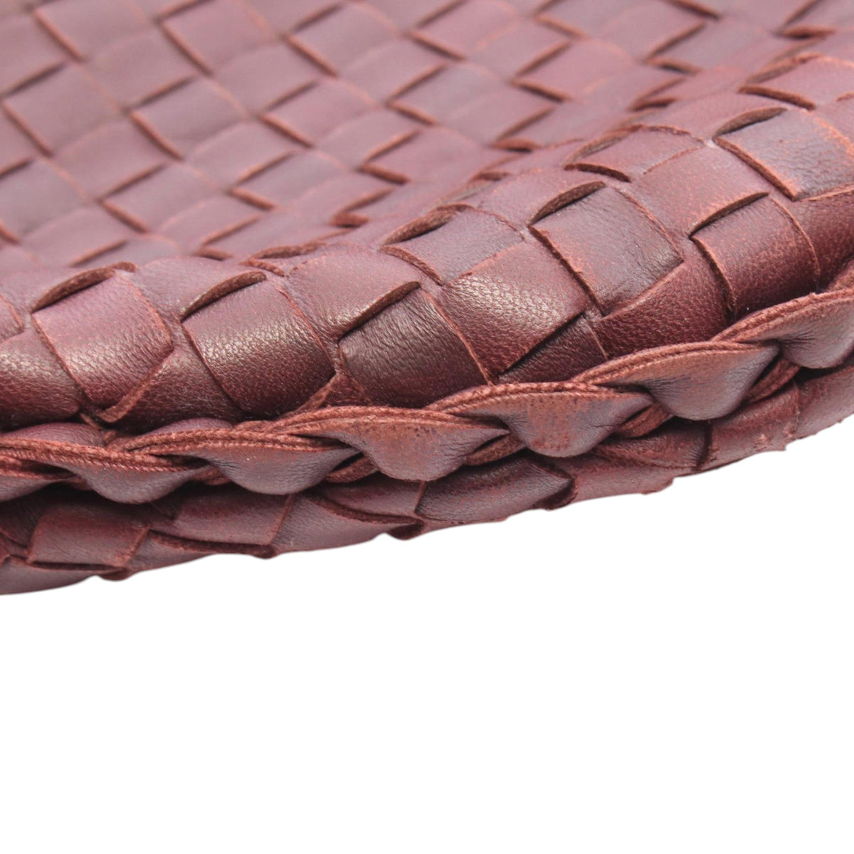 Bottega Veneta Medium Nappa Intrecciato Veneta Hobo — Red