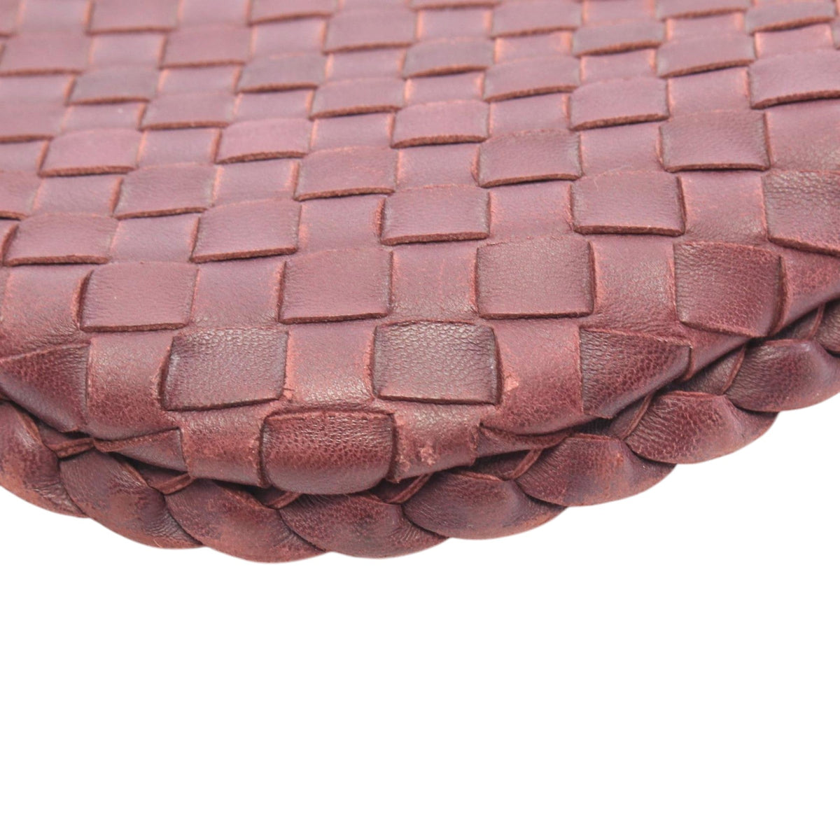 Bottega Veneta Medium Nappa Intrecciato Veneta Hobo — Red