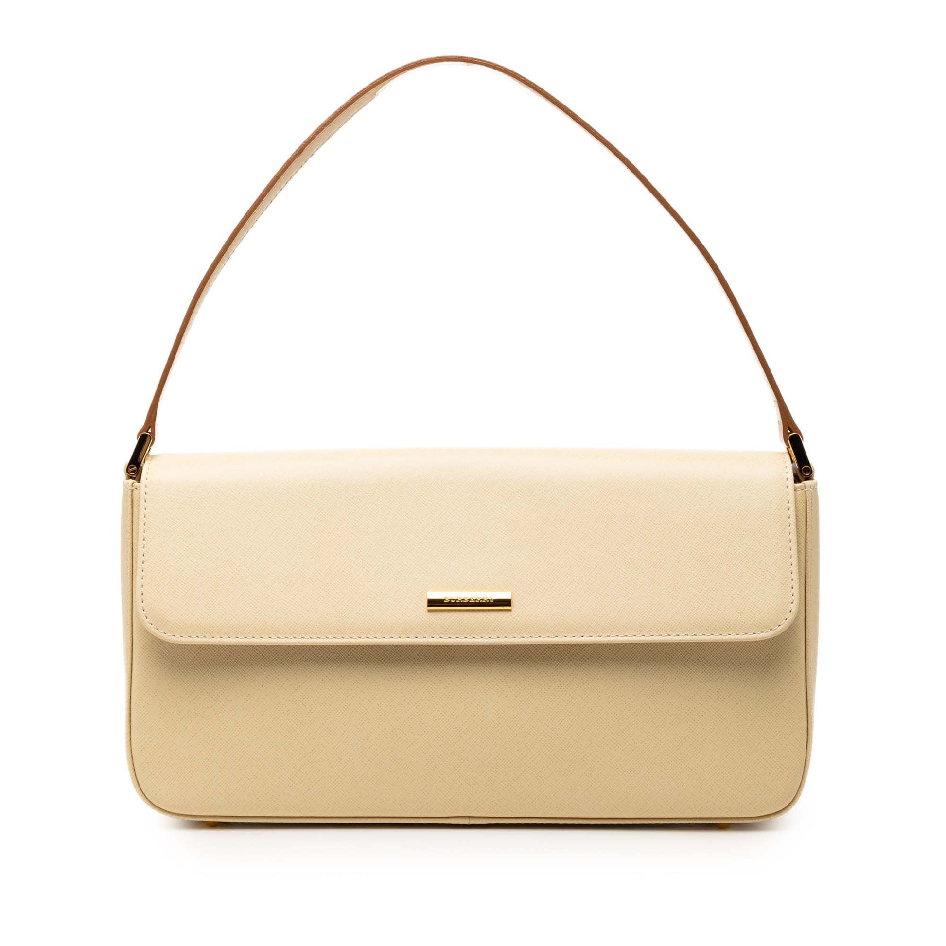 Burberry Leather Flap Shoulder Bag