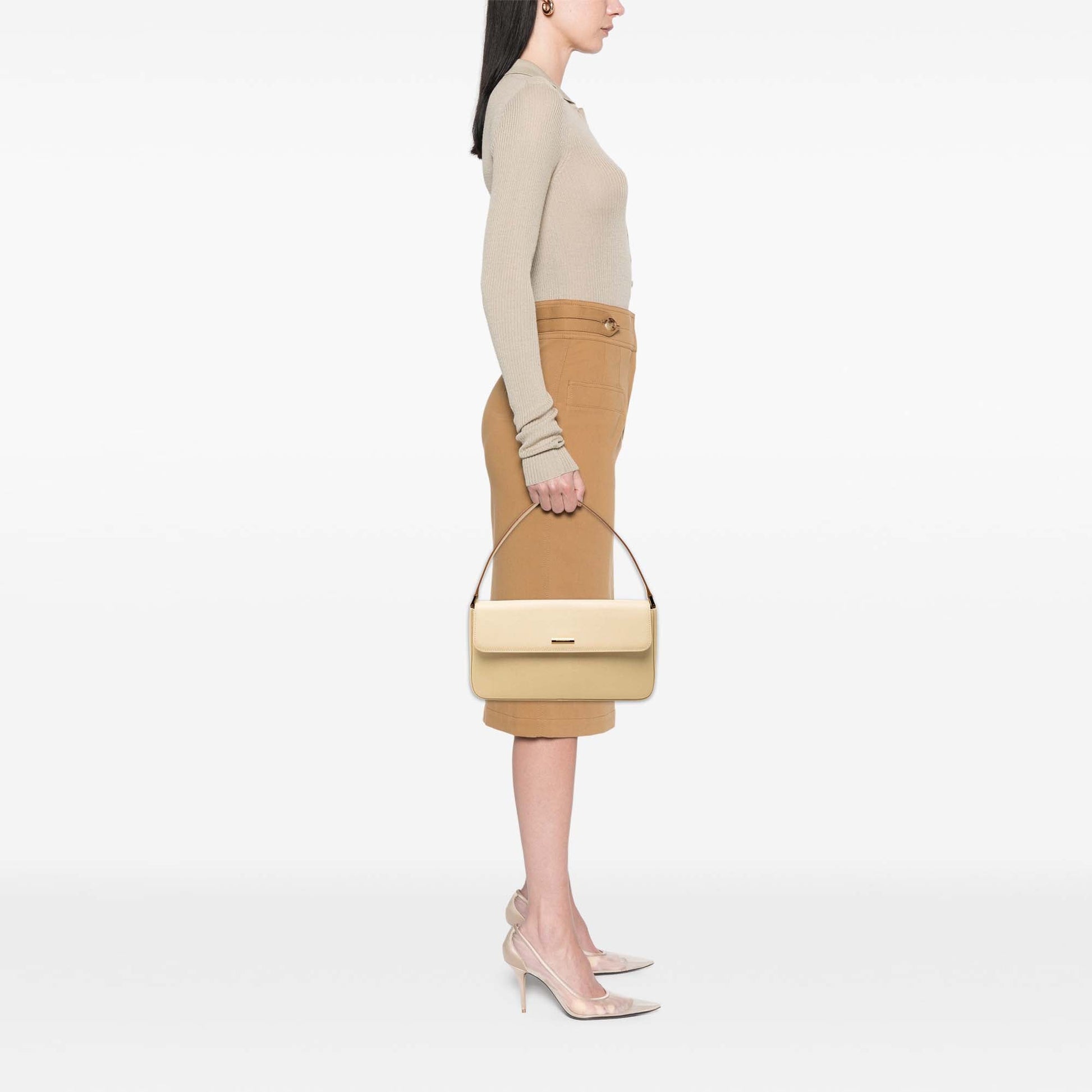 Burberry Leather Flap Shoulder Bag