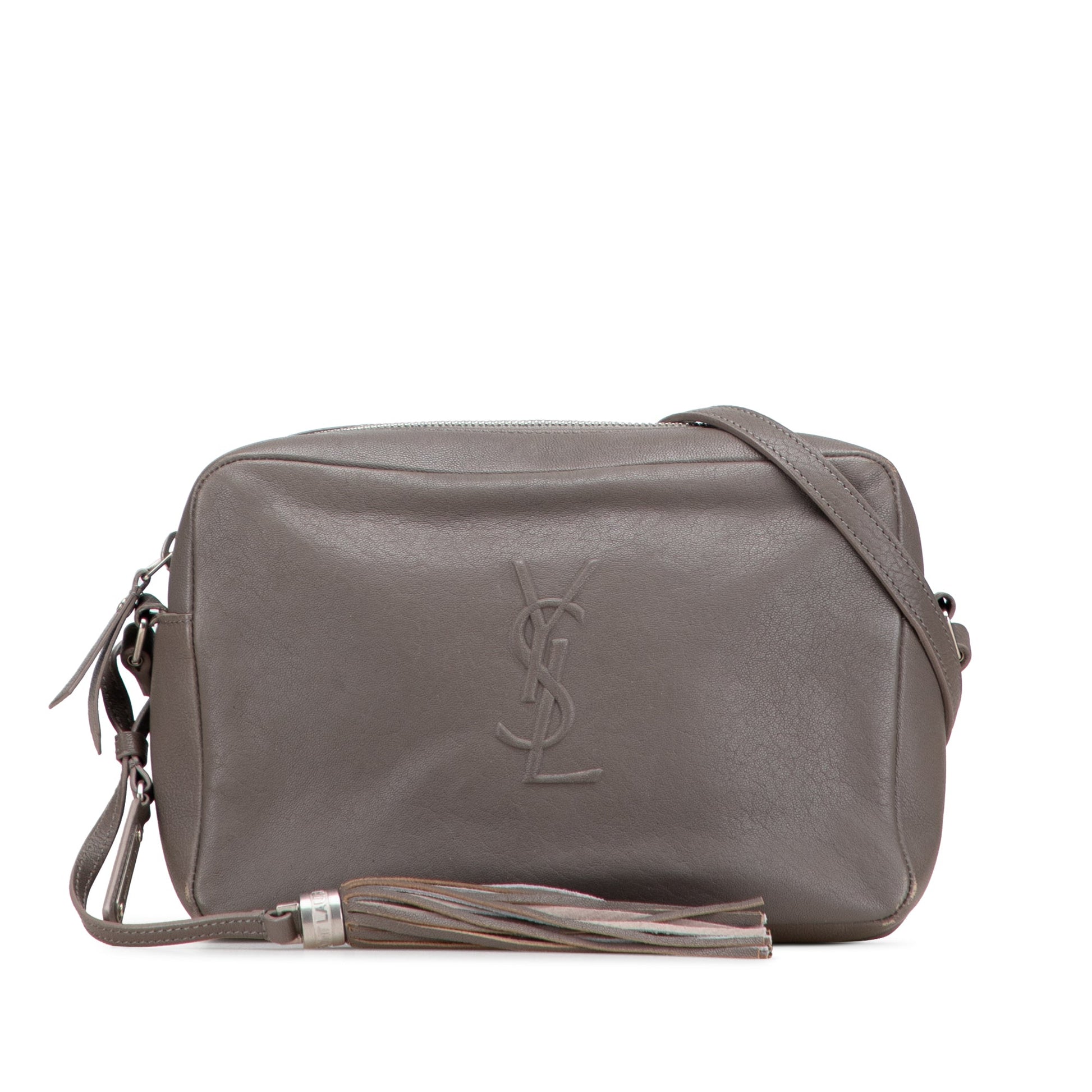 Saint Laurent Small Lambskin Monogram Lou Camera Bag