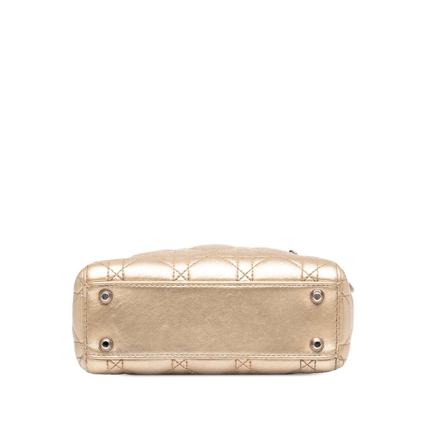 Dior Mini Metallic Lambskin Cannage Lady Dior