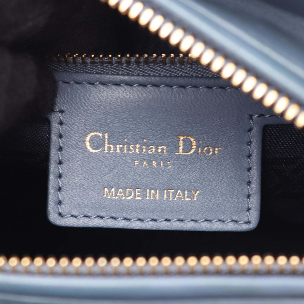 Dior Medium Lambskin Cannage Lady Dior — Blue