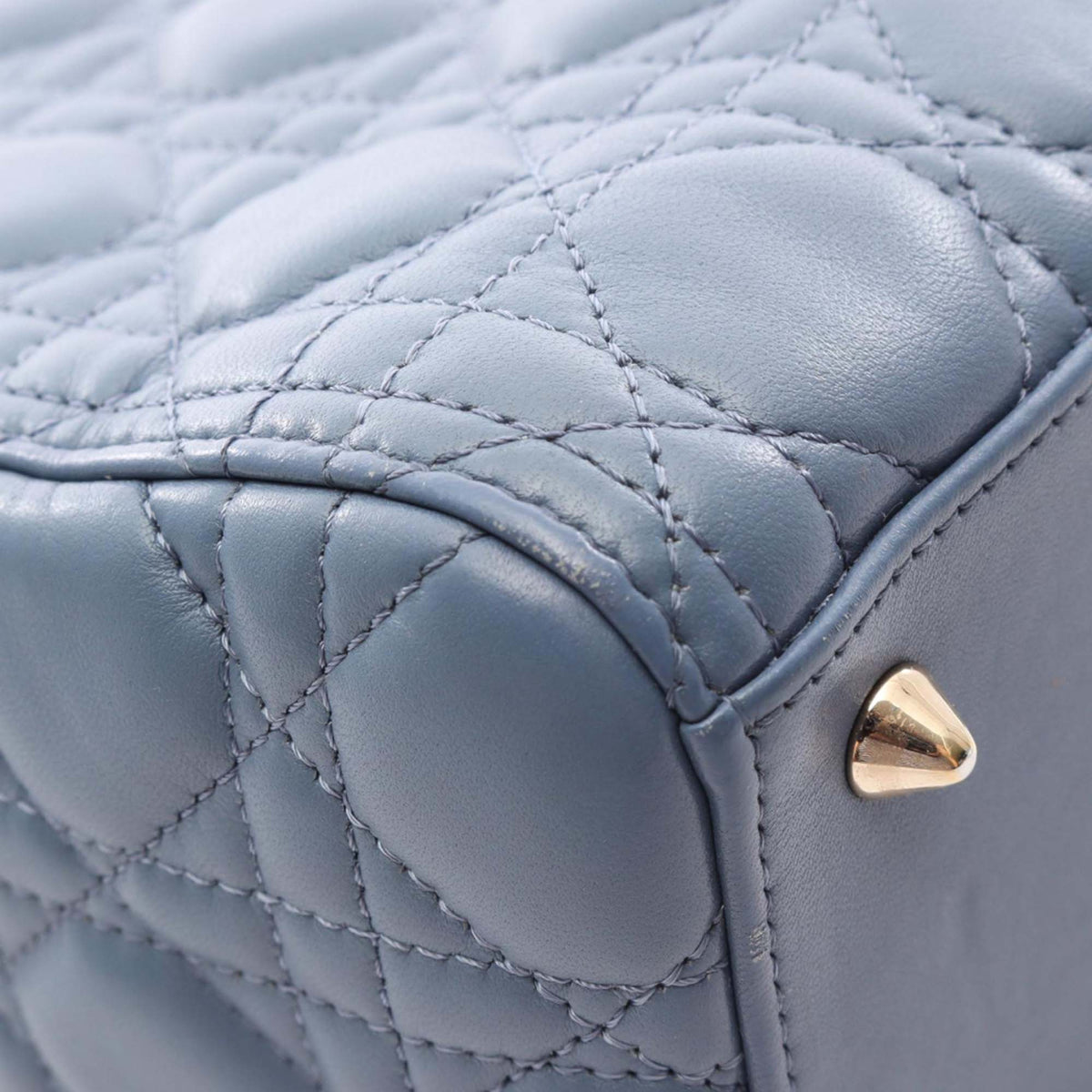 Dior Medium Lambskin Cannage Lady Dior — Blue