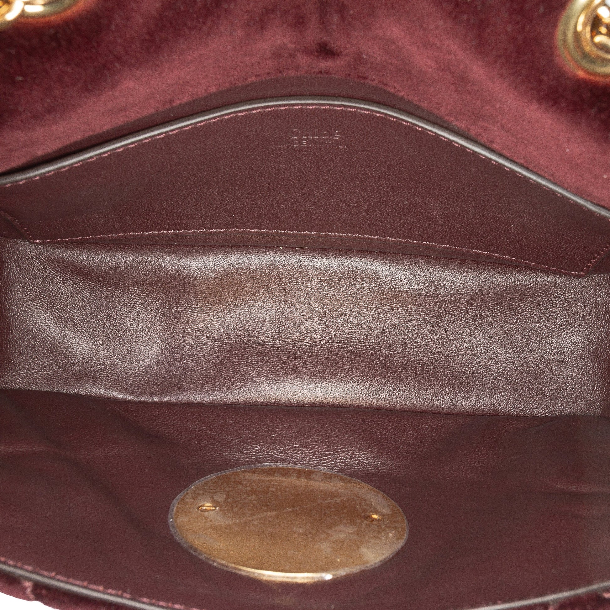Chloé Small Quilted Velvet Heritage Shoulder Bag
