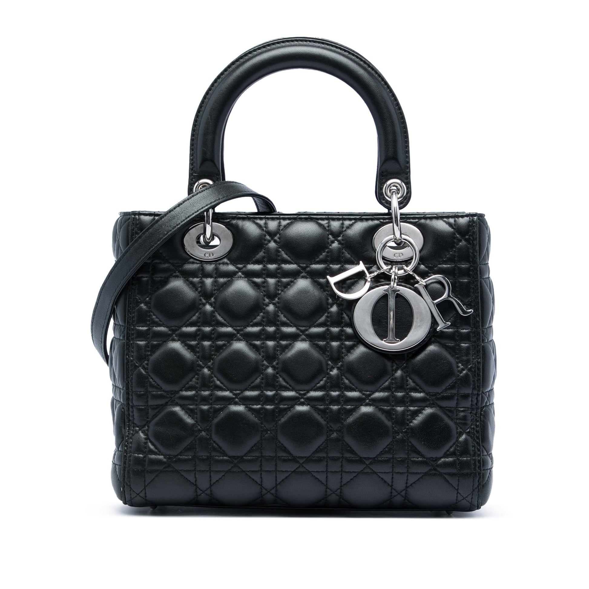 Dior Medium Lambskin Cannage Lady Dior