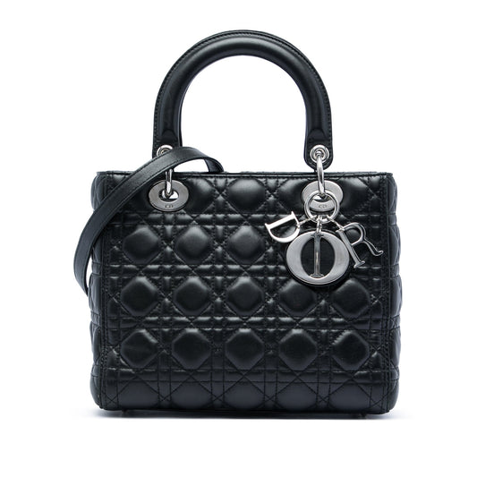 Dior Medium Lambskin Cannage Lady Dior