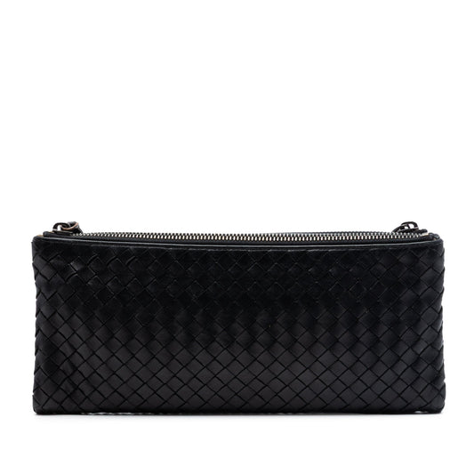 Bottega Veneta Nappa Intrecciato Double Zip Clutch