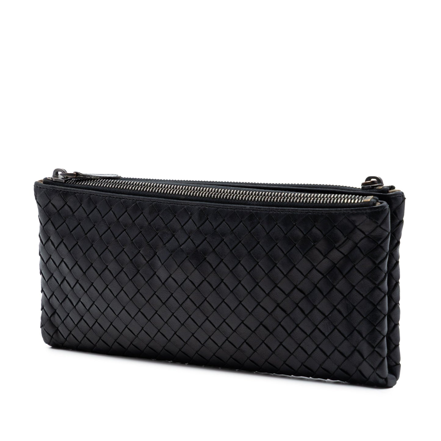 Bottega Veneta Nappa Intrecciato Double Zip Clutch