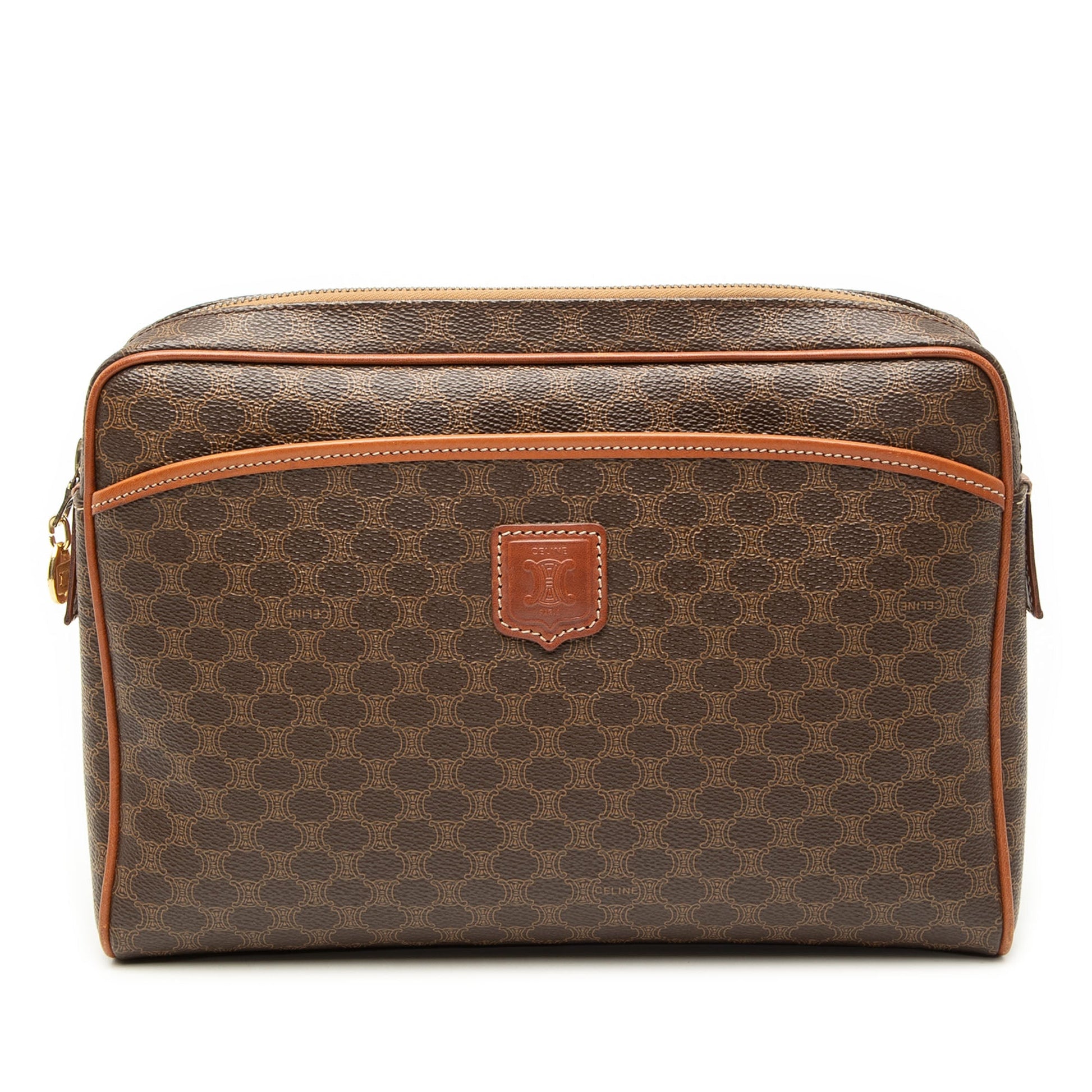 Celine Macadam Coated Canvas Clutch
