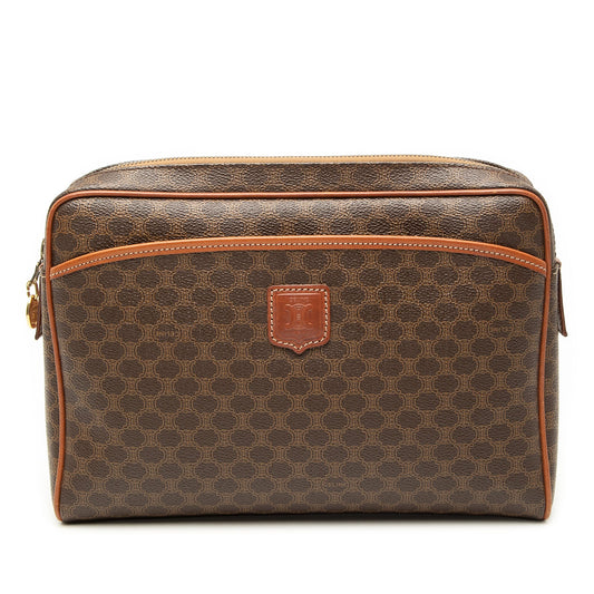 Celine Macadam Coated Canvas Clutch