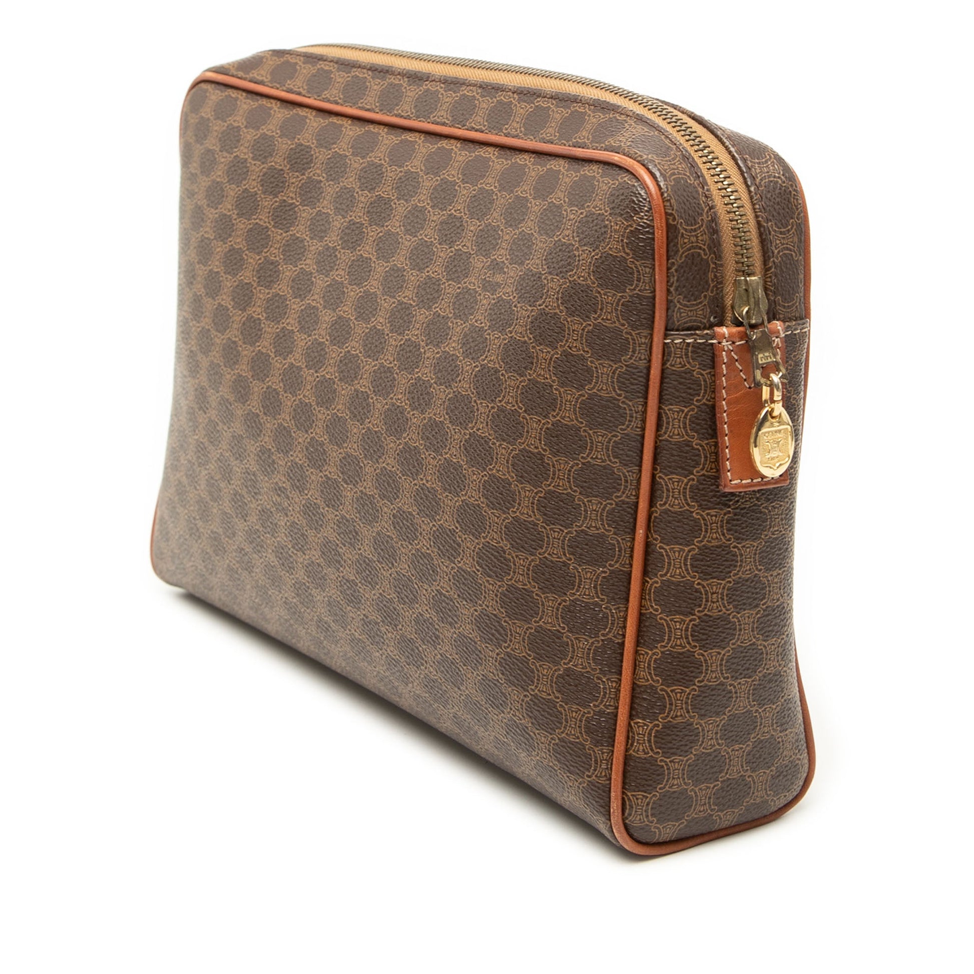 Celine Macadam Coated Canvas Clutch
