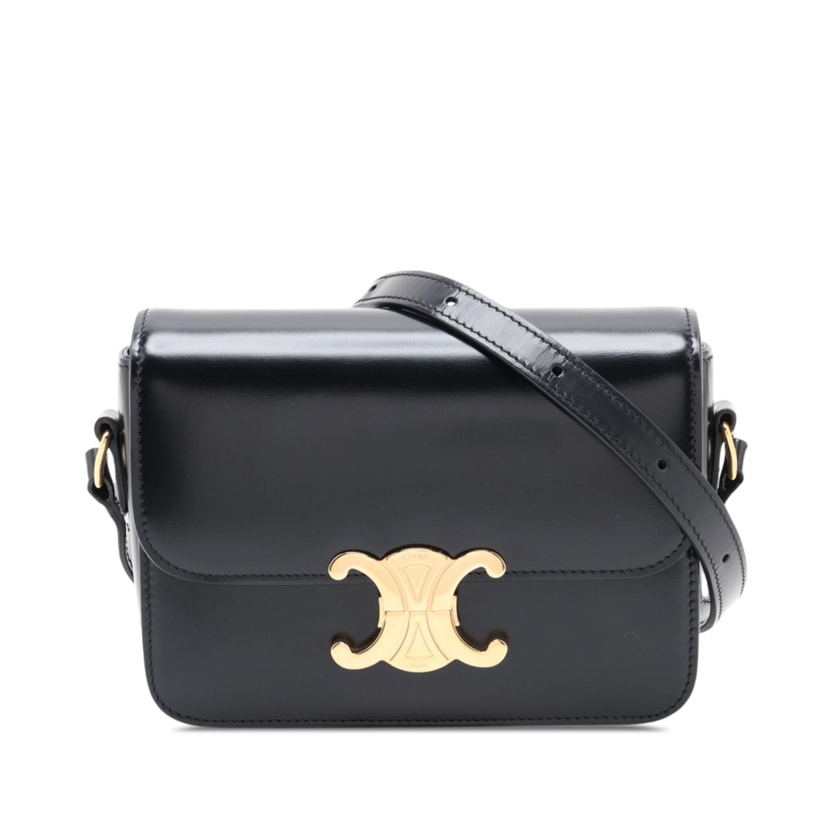 Celine Classique Shiny Calfskin Triomphe Crossbody