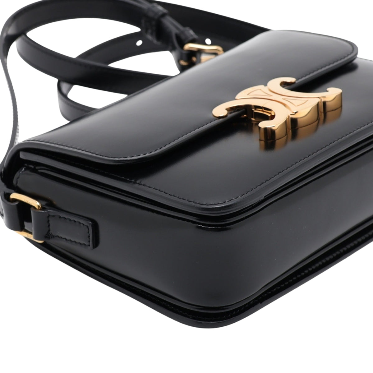 Celine Classique Shiny Calfskin Triomphe Crossbody