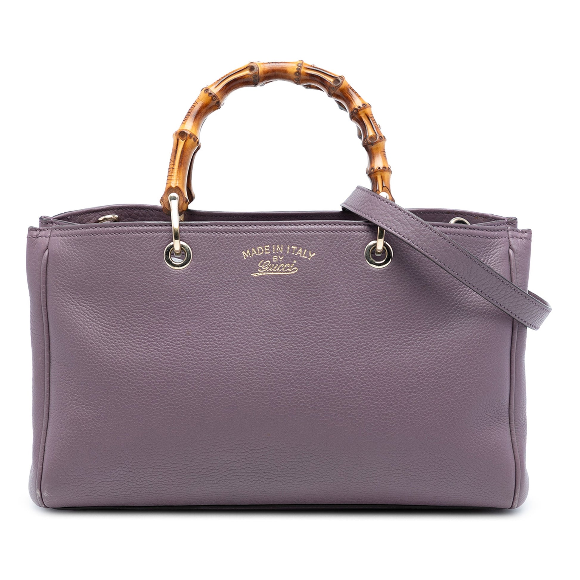Gucci Medium Calfskin Bamboo Shopper Satchel