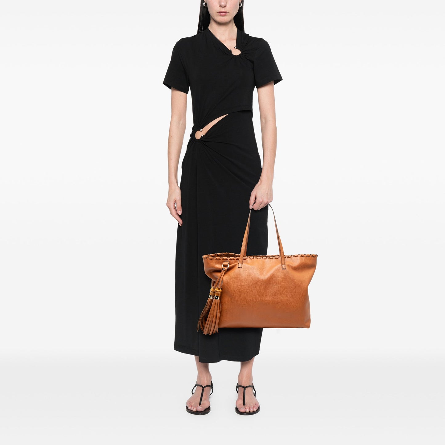 Gucci Leather Peggy Braided Tote
