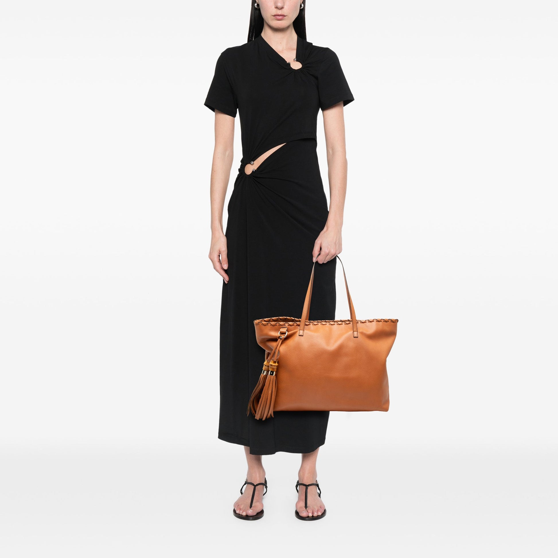 Gucci Leather Peggy Braided Tote