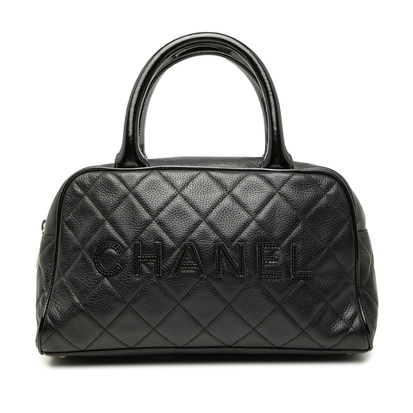 Chanel Quilted Caviar Bowler Handbag