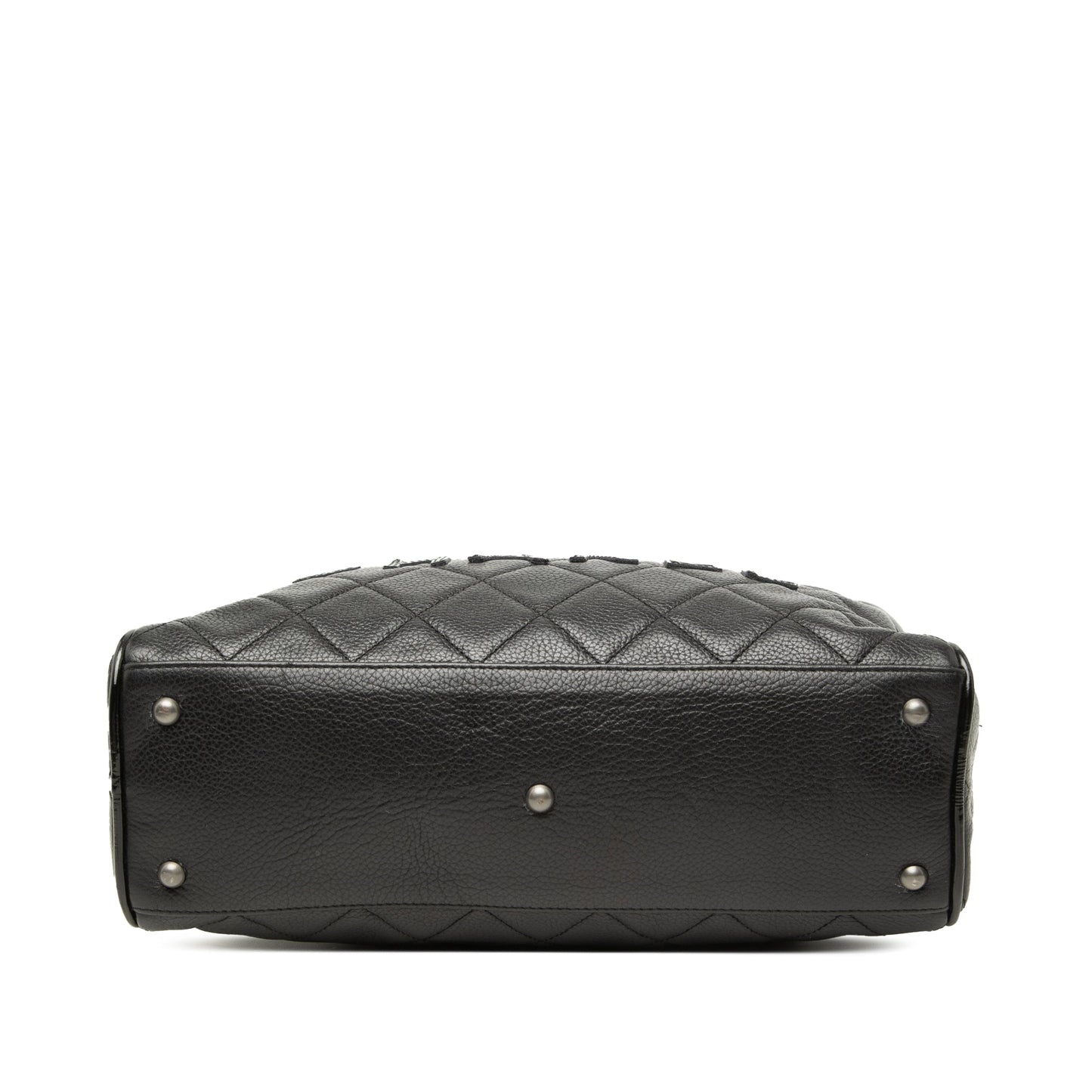 Chanel Quilted Caviar Bowler Handbag