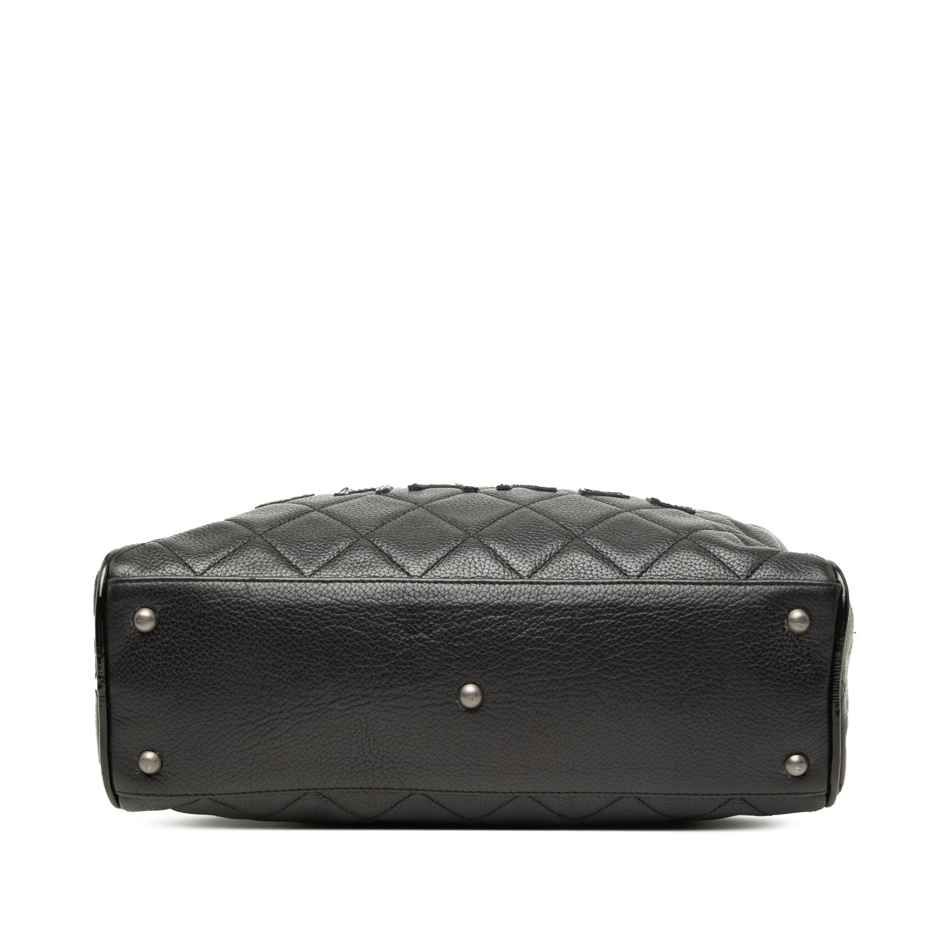 Chanel Quilted Caviar Bowler Handbag