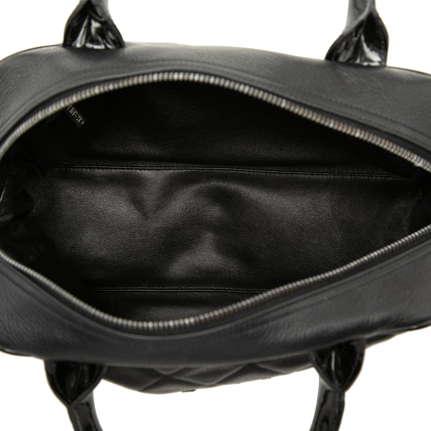 Chanel Quilted Caviar Bowler Handbag