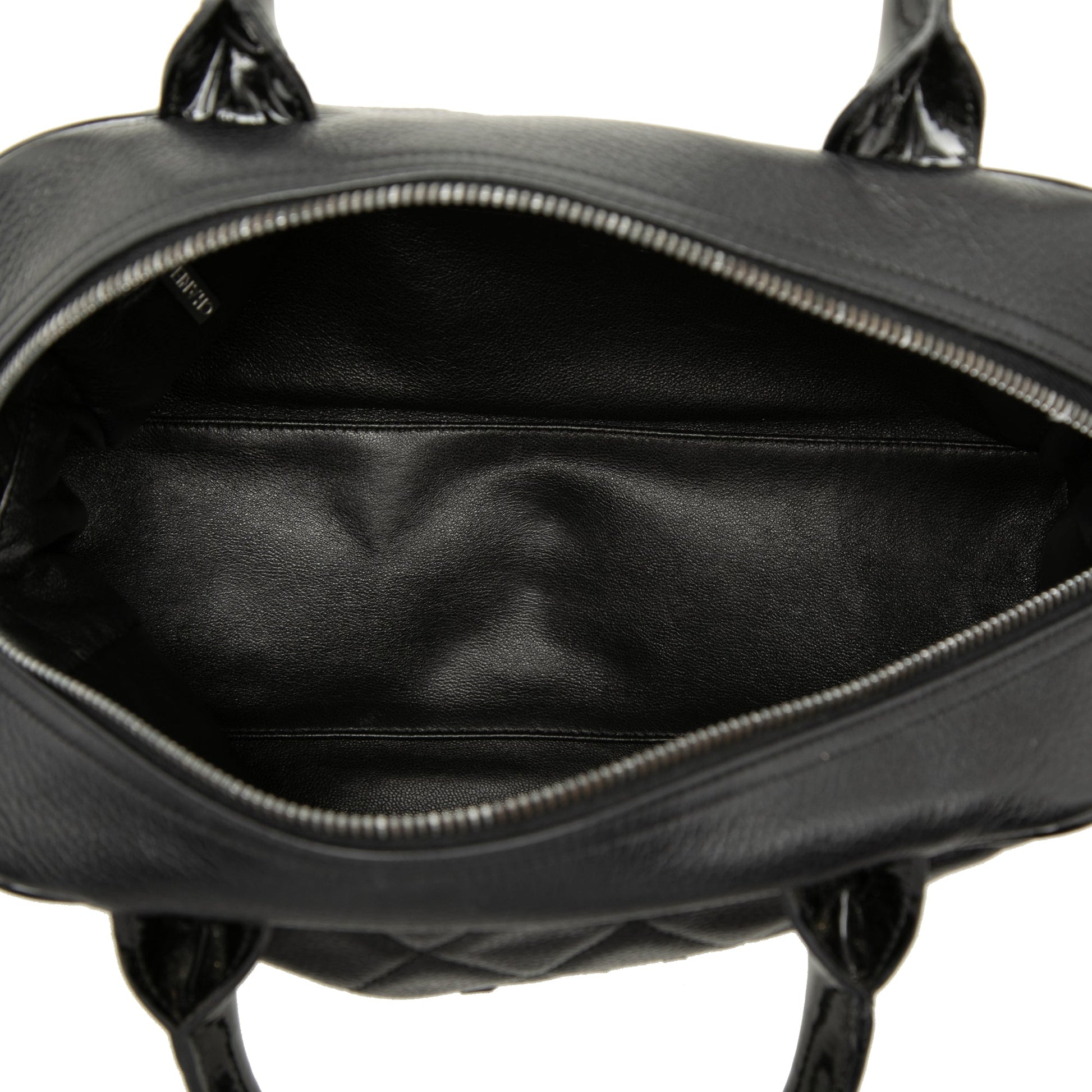 Chanel Quilted Caviar Bowler Handbag