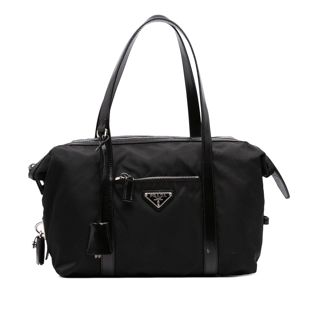 Prada Tessuto Shoulder Bag — Black