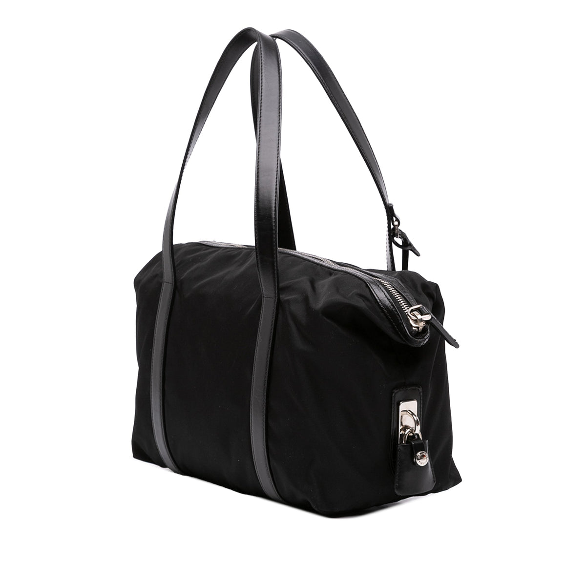 Prada Tessuto Shoulder Bag — Black