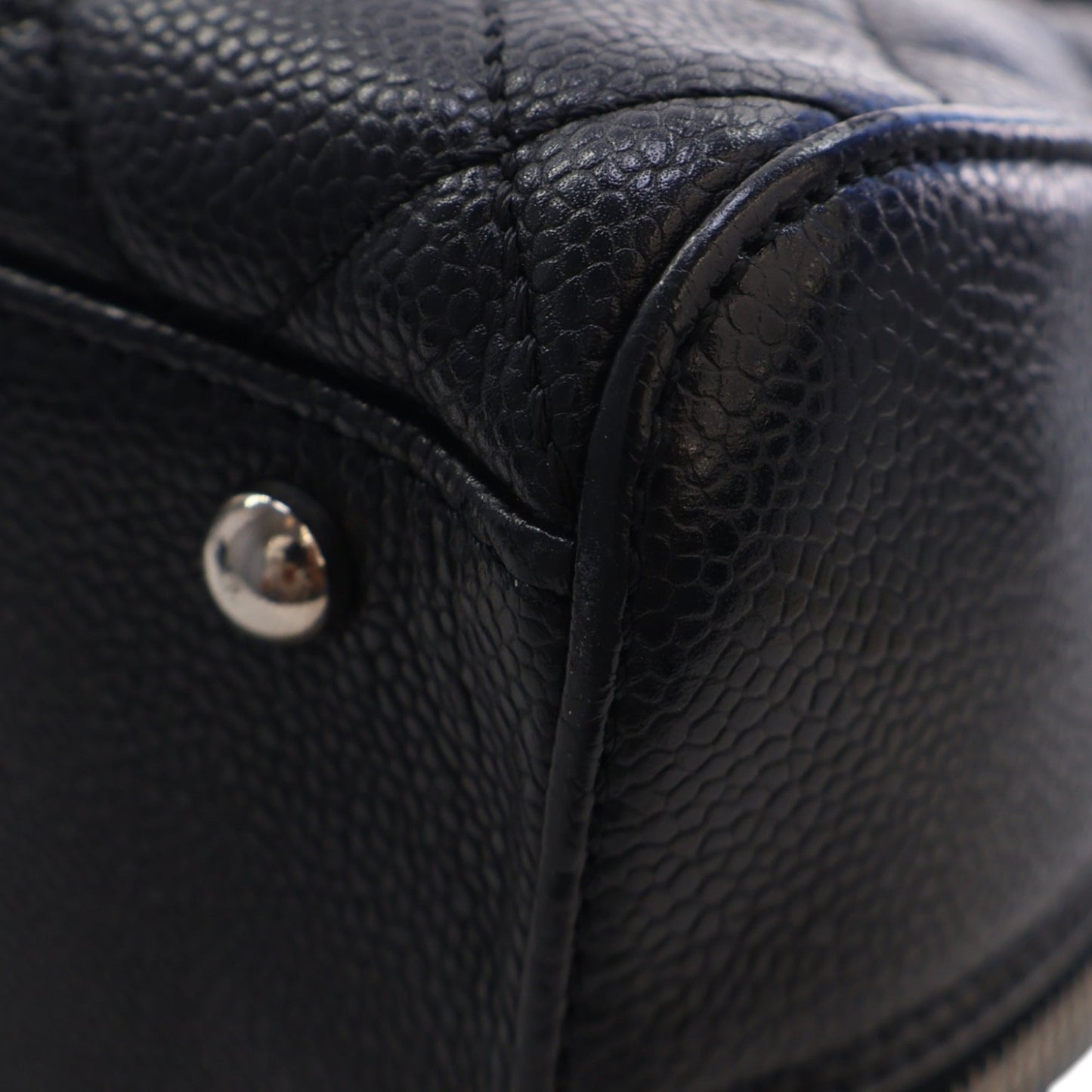 Chanel CC Quilted Caviar Bowler Bag