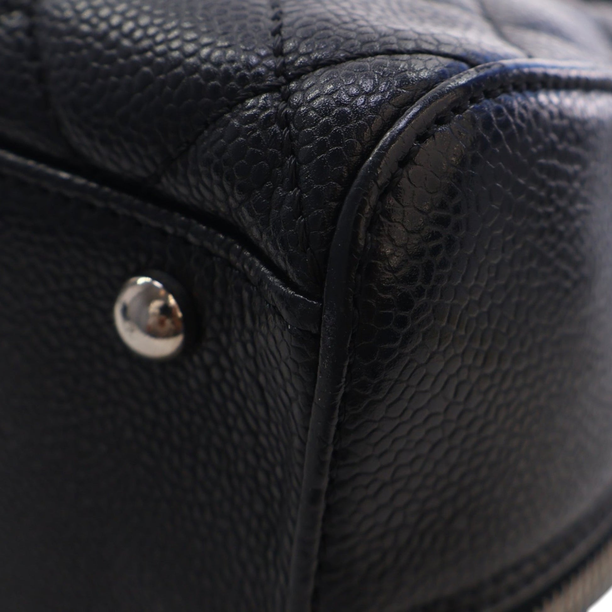 Chanel CC Quilted Caviar Bowler Bag