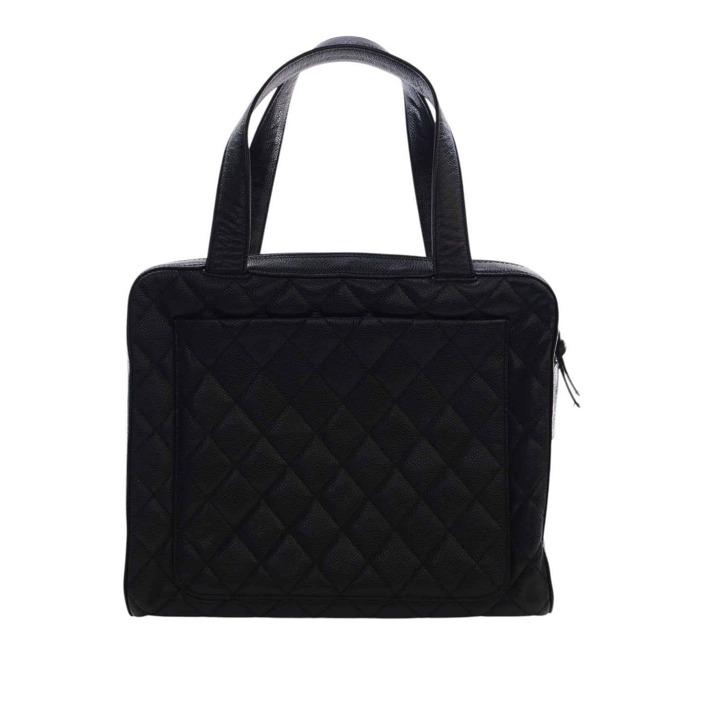 Chanel CC Quilted Caviar Bowler Bag