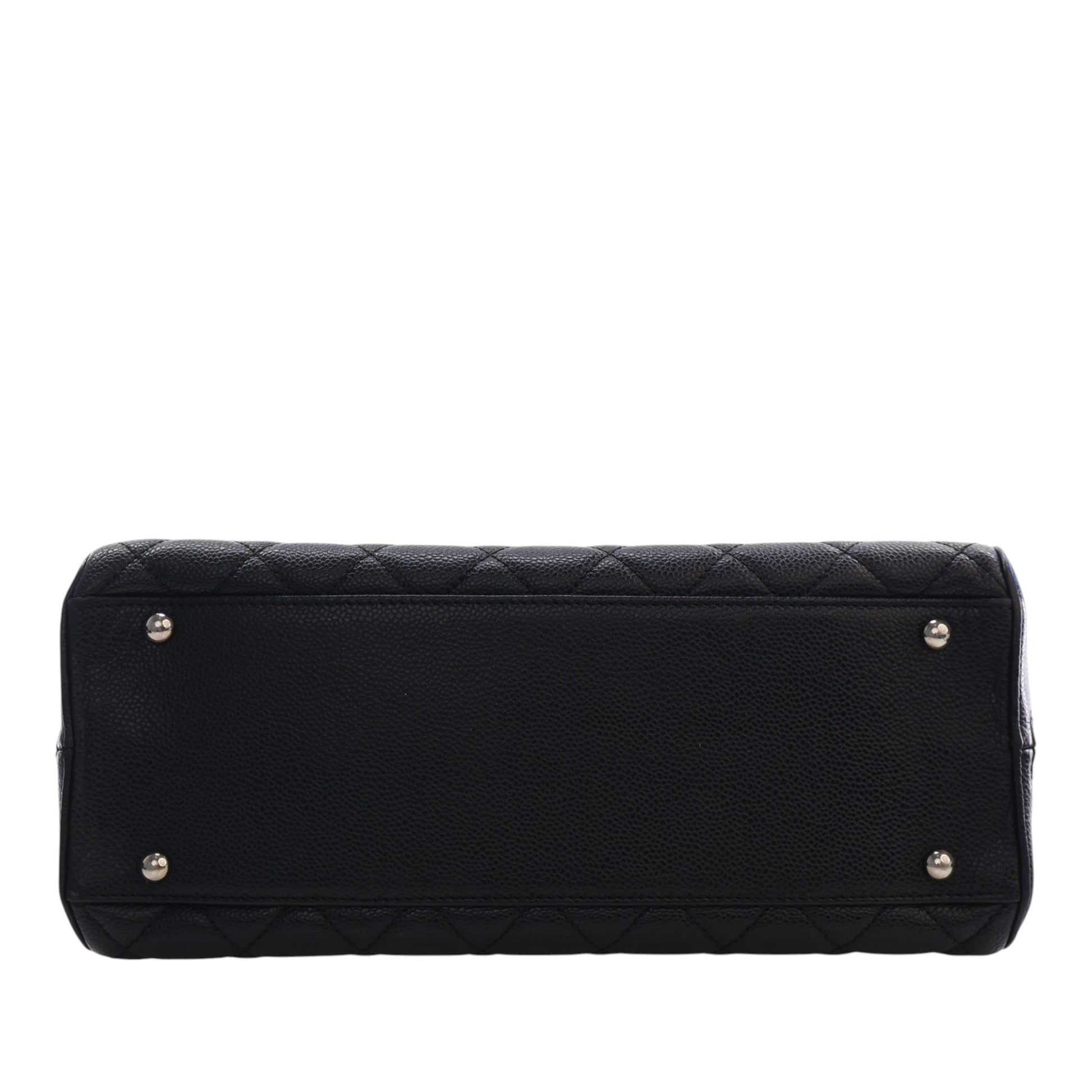 Chanel CC Quilted Caviar Bowler Bag