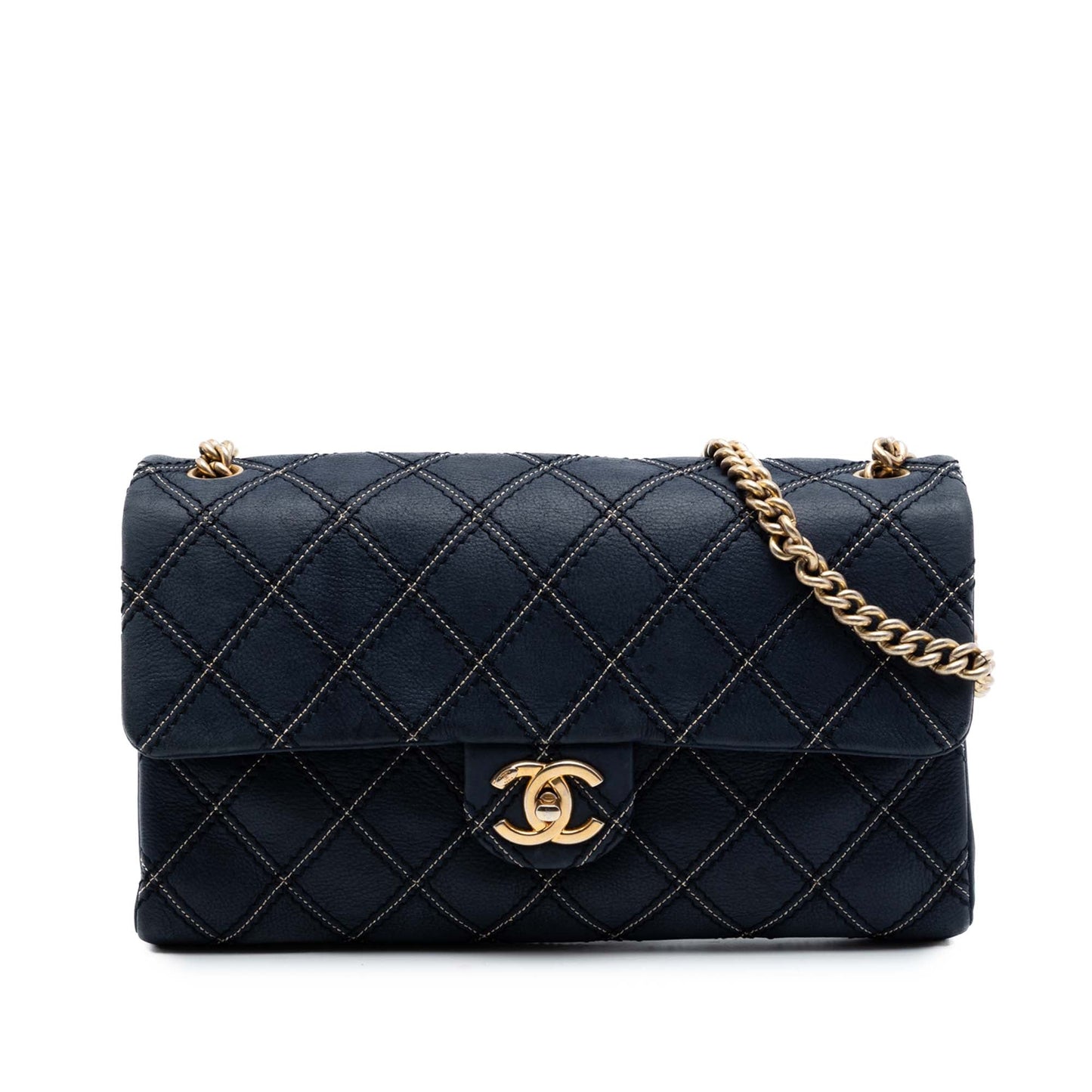Chanel Jumbo Quilted Calfskin Triple Stitched Flap