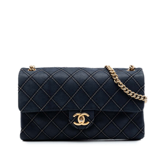 Chanel Jumbo Quilted Calfskin Triple Stitched Flap