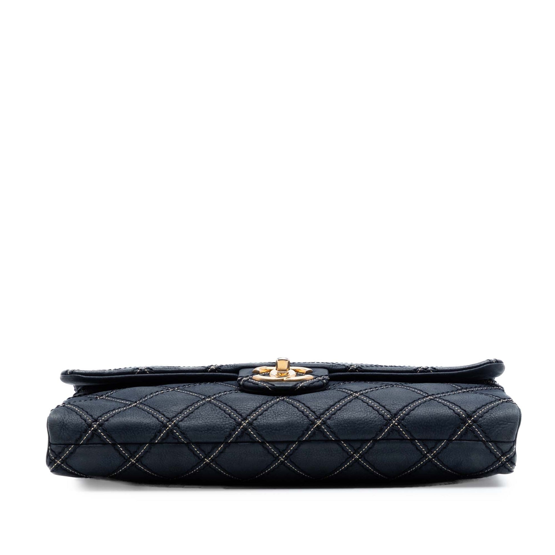 Chanel Jumbo Quilted Calfskin Triple Stitched Flap