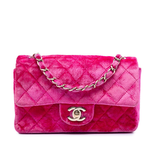 Chanel Mini Rectangular Classic Velvet Single Flap