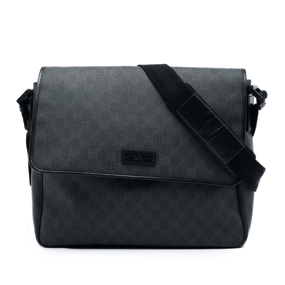 Gucci GG Supreme Flap Messenger Bag