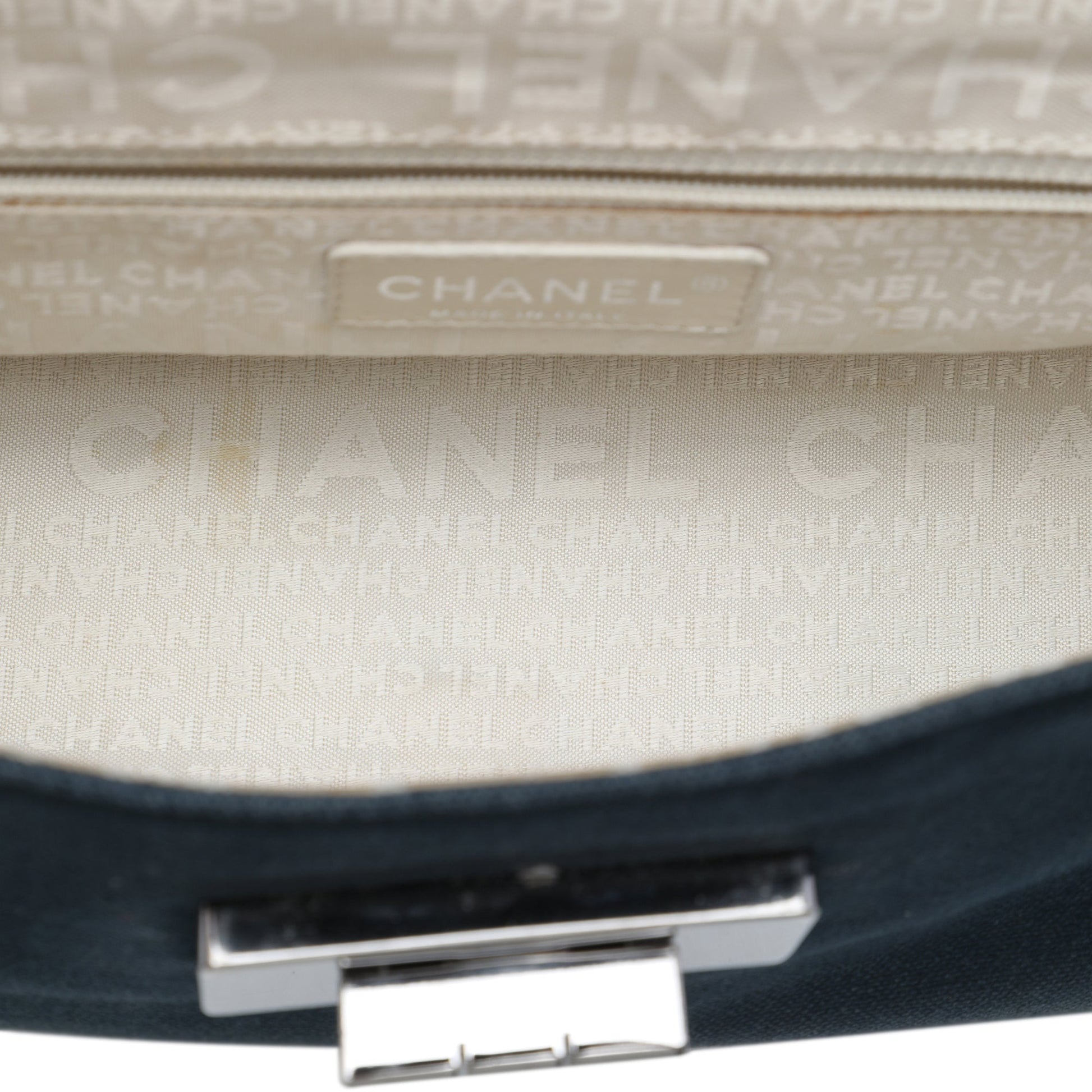 Chanel Tricolor Canvas and Leather No 5 Giant Mademoiselle Lock Flap Bag
